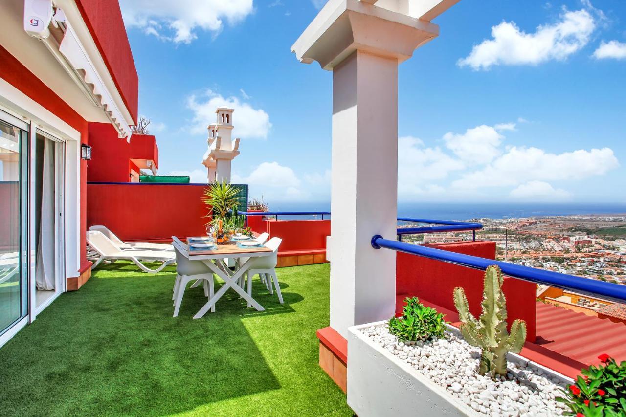 Ferienwohnung Wonderful View, Huge Terrace Solarium, Private Parking Costa Adeje  Exterior foto